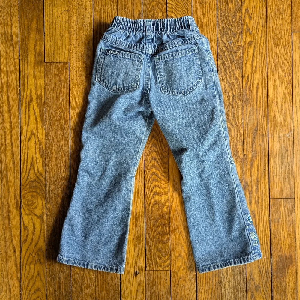 Vintage Oshkosh Bgosh 90's Y2k Girls 4 Butterfly Floral Jeans